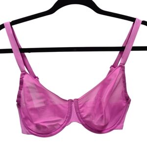 SKIMS NO SHOW UNLINED DEMI BRA PINK 34DD
